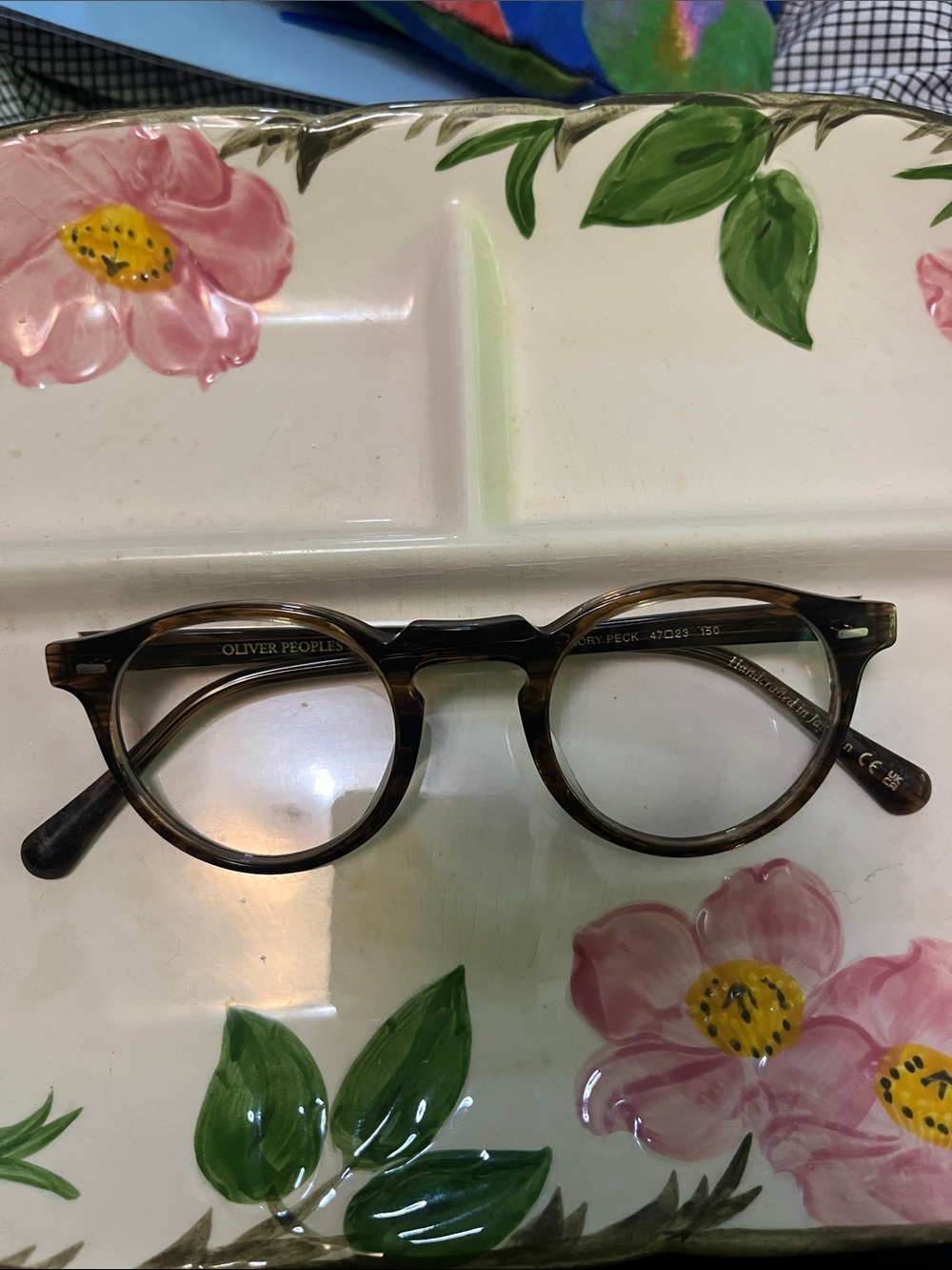 Oliver Peoples Round Tortoiseshell Acetate Glasses - Brown